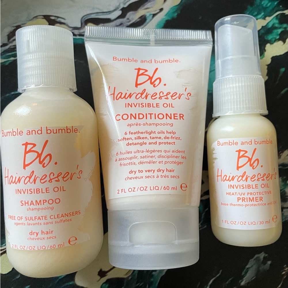 NWT Bumble and Bumble Hairdresser's Invisible Oil Travel Size Set